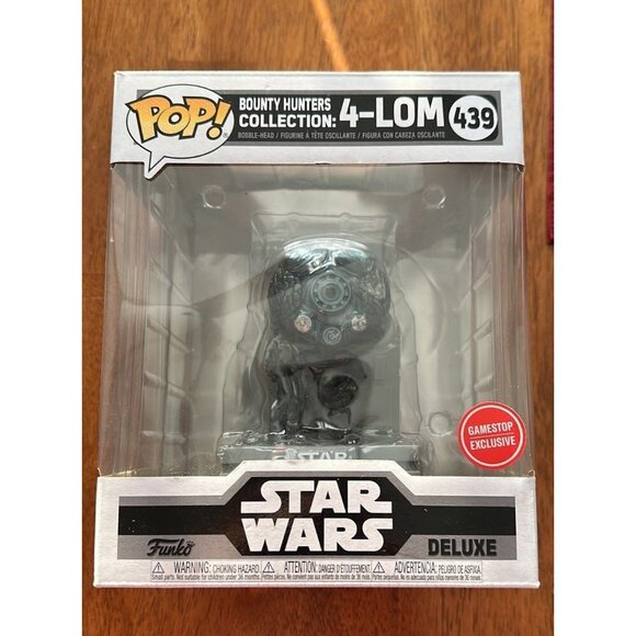 NEW Funko Pop! Bounty Hunters Collection: 4-Lom 439 Star Wars GameStop Exclusive - Picture 1 of 4